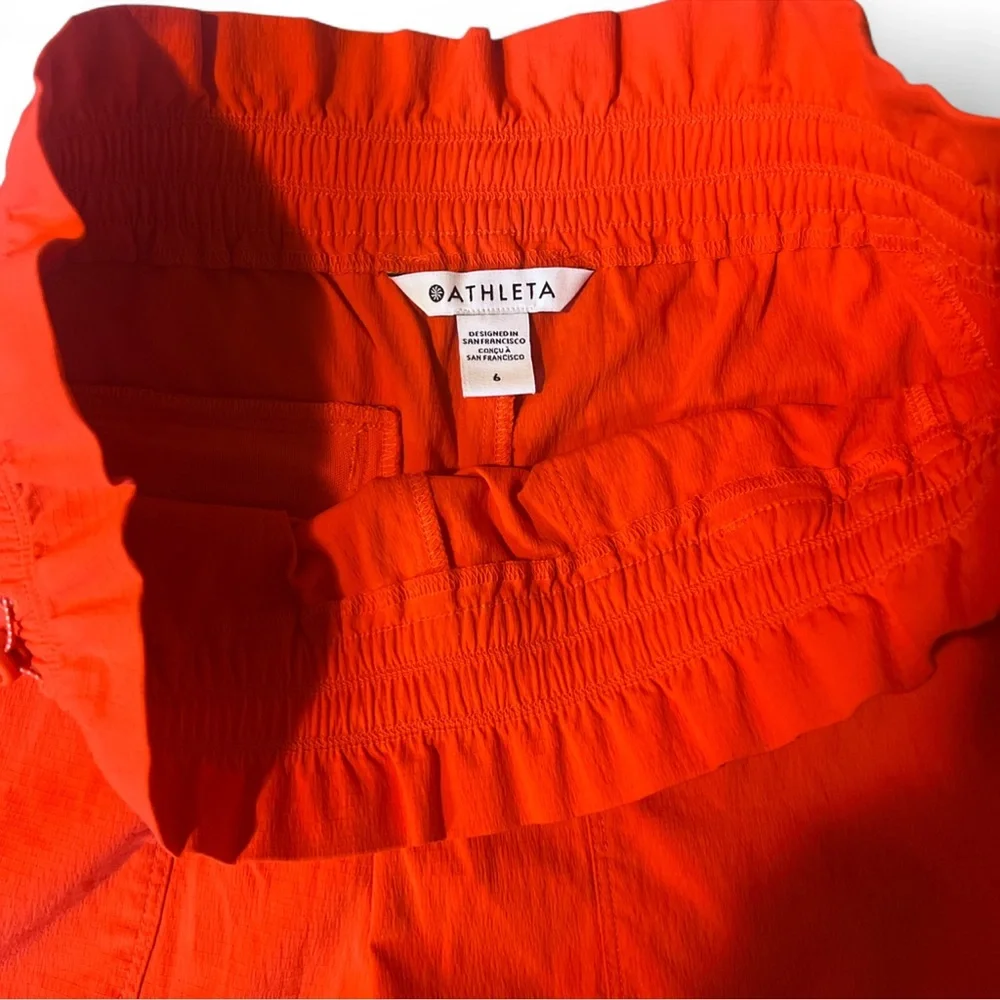Athleta Trekkie High Rise Parachute Pants in Vermillion Orange - Picture 5 of 6